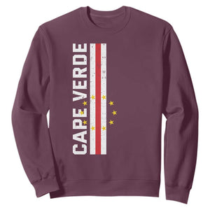 Cabo Verde Pride Vintage Jersey Cape Verdean Flag Sweatshirt TS11 Maroon Print Your Wear