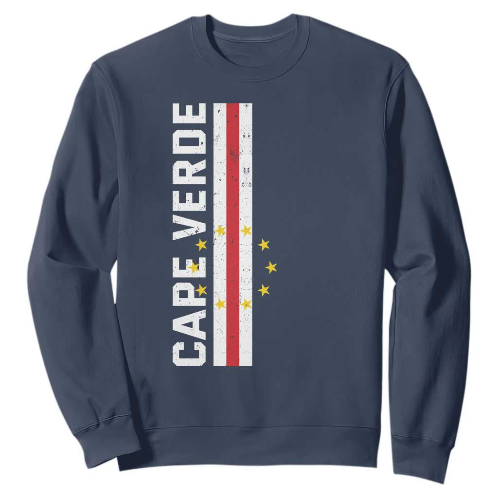 Cabo Verde Pride Vintage Jersey Cape Verdean Flag Sweatshirt TS11 Navy Print Your Wear