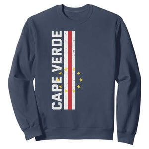 Cabo Verde Pride Vintage Jersey Cape Verdean Flag Sweatshirt TS11 Navy Print Your Wear