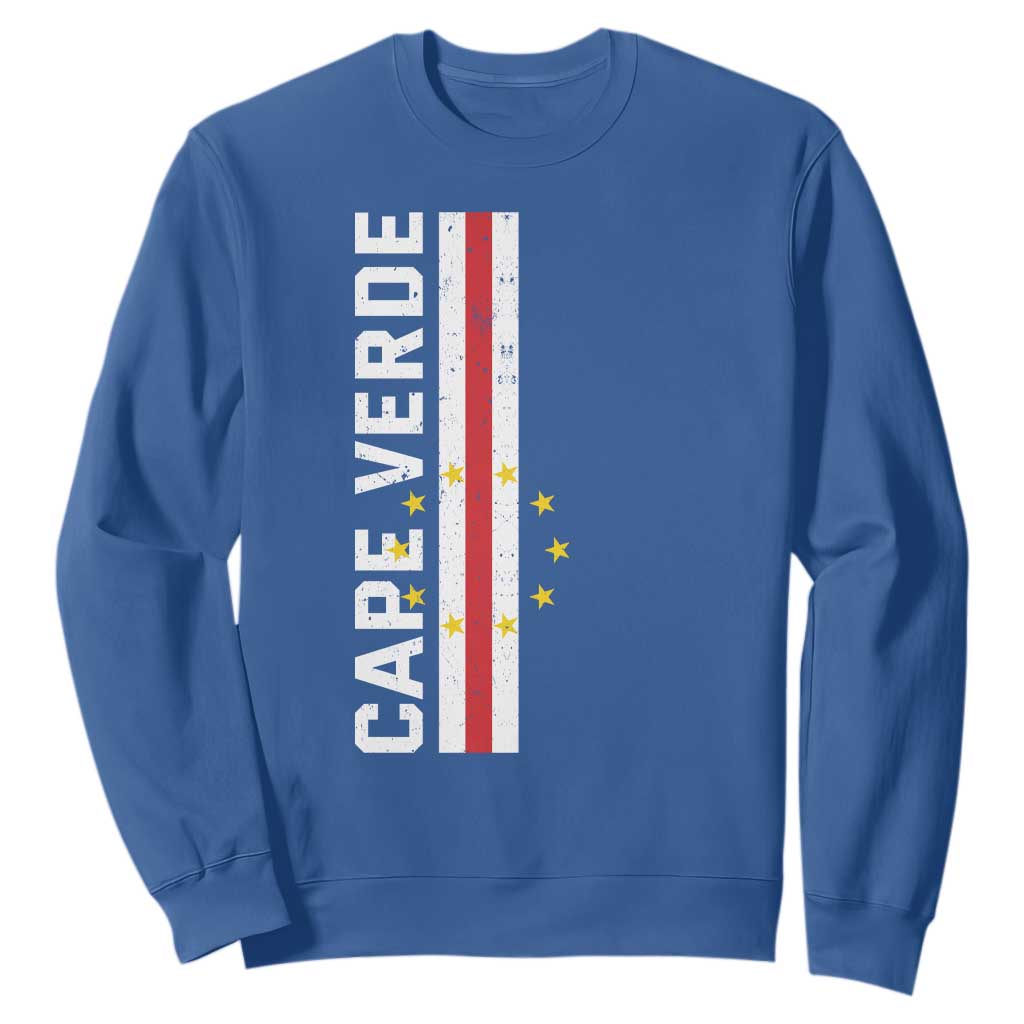 Cabo Verde Pride Vintage Jersey Cape Verdean Flag Sweatshirt TS11 Royal Blue Print Your Wear