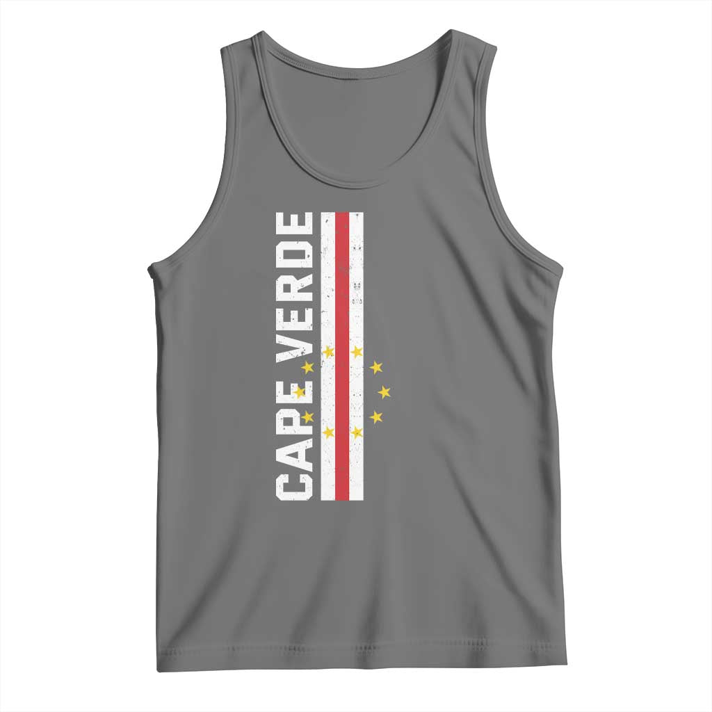 Cabo Verde Pride Vintage Jersey Cape Verdean Flag Tank Top TS11 Black Heather Print Your Wear