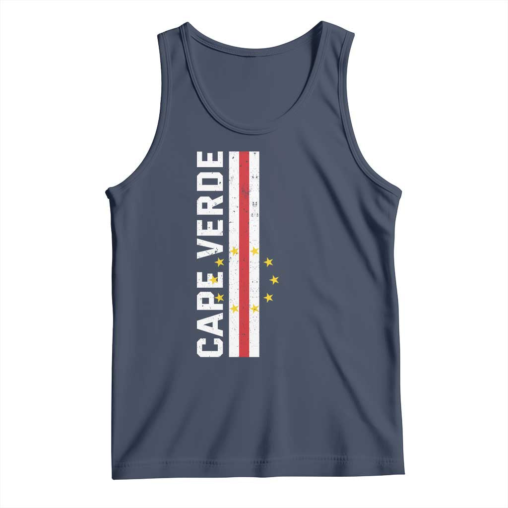 Cabo Verde Pride Vintage Jersey Cape Verdean Flag Tank Top TS11 Navy Print Your Wear