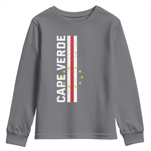 Cabo Verde Pride Vintage Jersey Cape Verdean Flag Youth Sweatshirt TS11 Charcoal Print Your Wear
