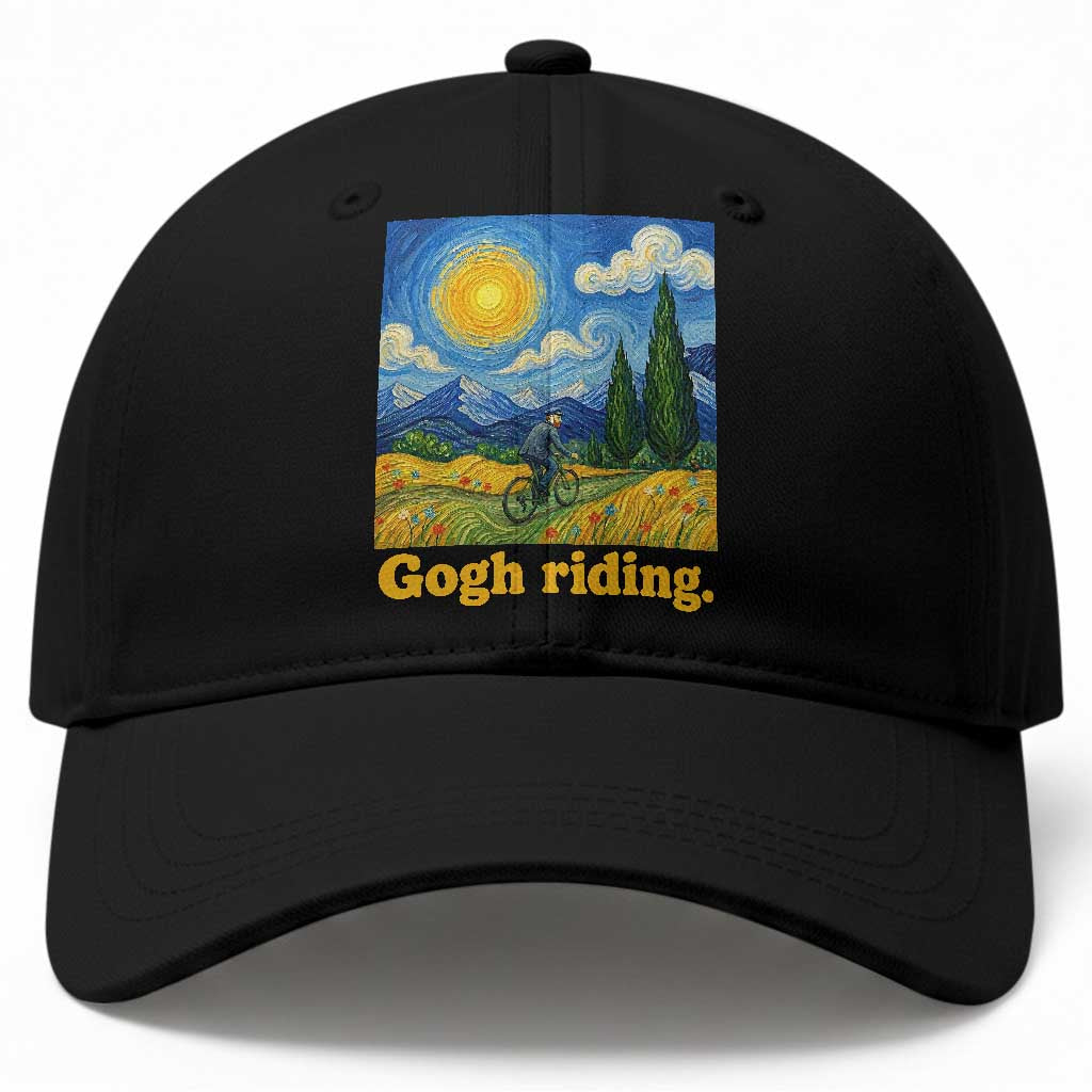 Gogh Riding Funny Cycling Van Gogh Art Bike Lover Baseball Cap