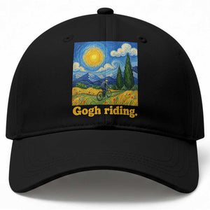 Gogh Riding Funny Cycling Van Gogh Art Bike Lover Baseball Cap