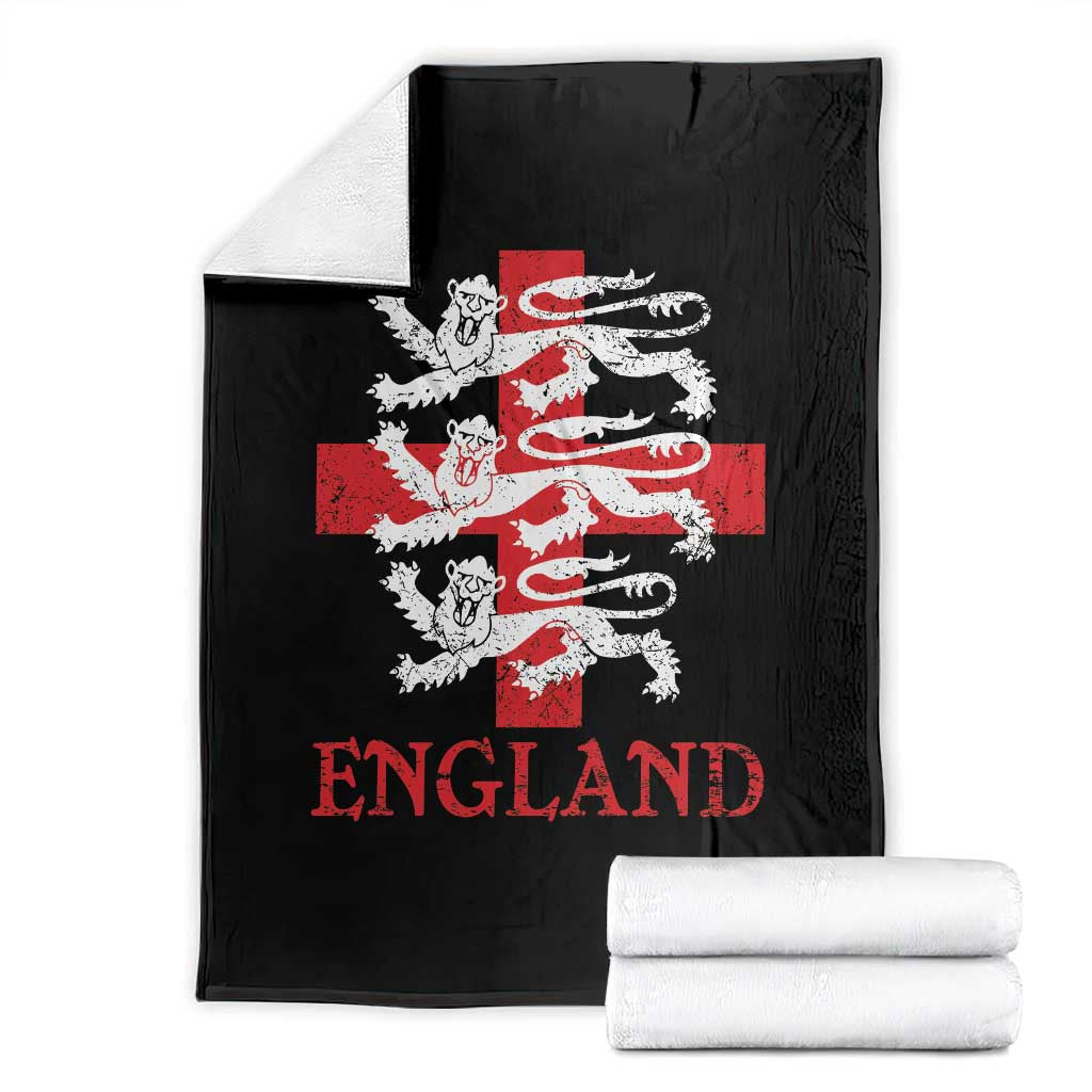 England Three Lions Symbol English Pride Souvenir Throw Blanket TS11 Black Print Your Wear