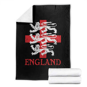 England Three Lions Symbol English Pride Souvenir Throw Blanket TS11 Black Print Your Wear