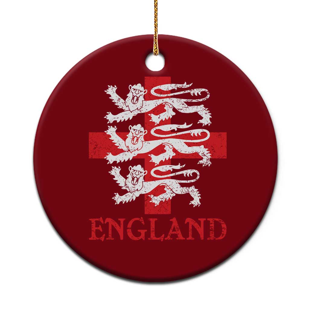 England Three Lions Symbol English Pride Souvenir Ceramic Ornament TS11 1pc Red Print Your Wear