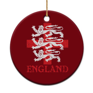 England Three Lions Symbol English Pride Souvenir Ceramic Ornament TS11 1pc Red Print Your Wear