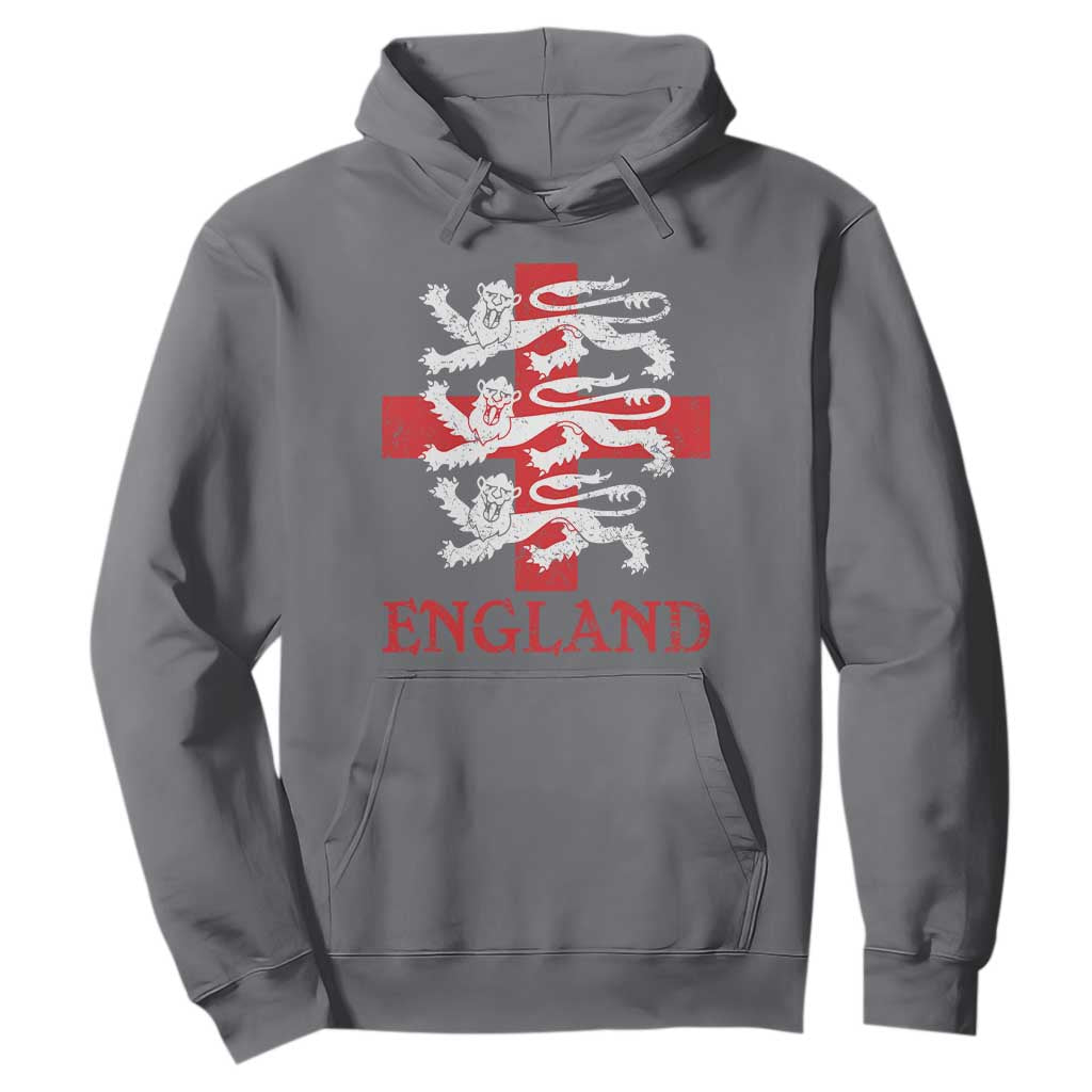 England Three Lions Symbol English Pride Souvenir Hoodie TS11 Charcoal Print Your Wear