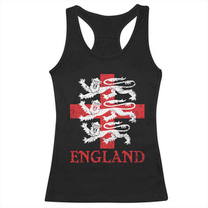 England Three Lions Symbol English Pride Souvenir Racerback Tank Top TS11 Black Print Your Wear
