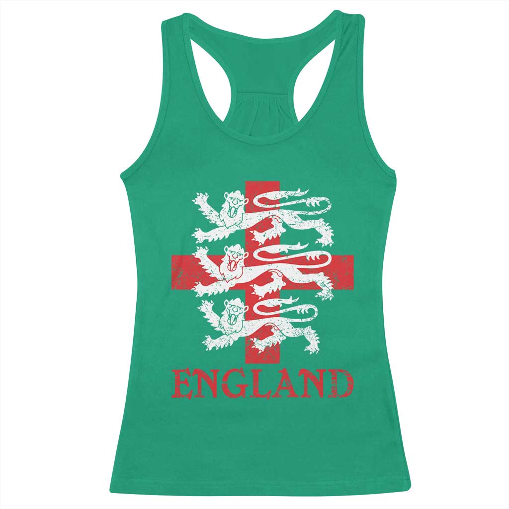England Three Lions Symbol English Pride Souvenir Racerback Tank Top TS11 Irish Green Print Your Wear