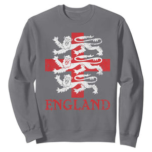 England Three Lions Symbol English Pride Souvenir Sweatshirt TS11 Charcoal Print Your Wear