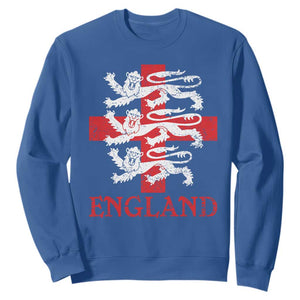 England Three Lions Symbol English Pride Souvenir Sweatshirt TS11 Royal Blue Print Your Wear