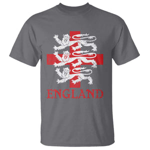 England Three Lions Symbol English Pride Souvenir T Shirt TS11 Charcoal Print Your Wear