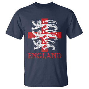 England Three Lions Symbol English Pride Souvenir T Shirt TS11 Navy Print Your Wear