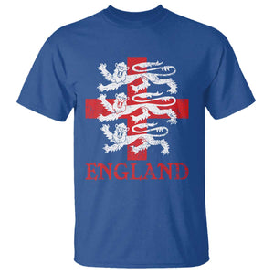 England Three Lions Symbol English Pride Souvenir T Shirt TS11 Royal Blue Print Your Wear