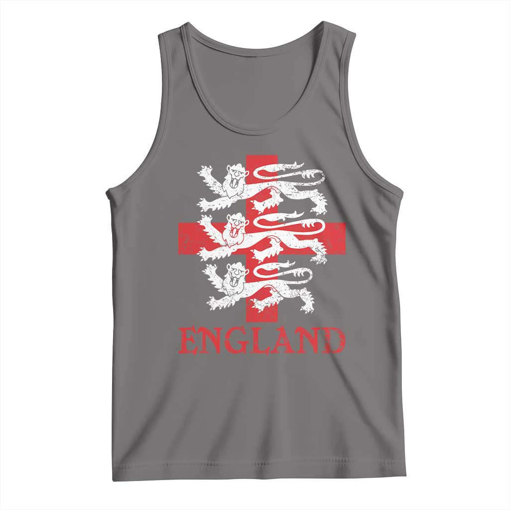 England Three Lions Symbol English Pride Souvenir Tank Top TS11 Deep Heather Print Your Wear