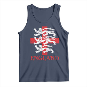 England Three Lions Symbol English Pride Souvenir Tank Top TS11 Navy Print Your Wear