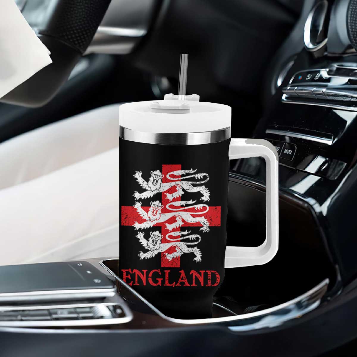 England Three Lions Symbol English Pride Souvenir Tumbler With Handle TS11 Print Your Wear