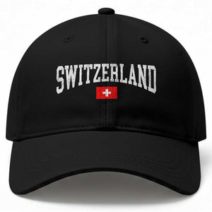Vintage Switzerland National Pride The Swiss Cross Baseball Cap TS11 Print Your Wear