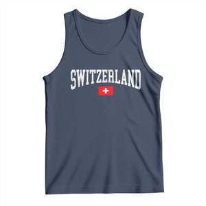 Vintage Switzerland National Pride The Swiss Cross Tank Top TS11 Navy Print Your Wear