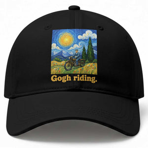 Gogh Riding Funny Motorcycle Biker Van Gogh Art Baseball Cap