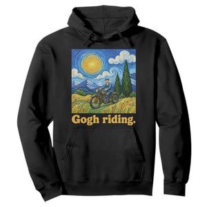 Gogh Riding Funny Motorcycle Biker Van Gogh Art Hoodie