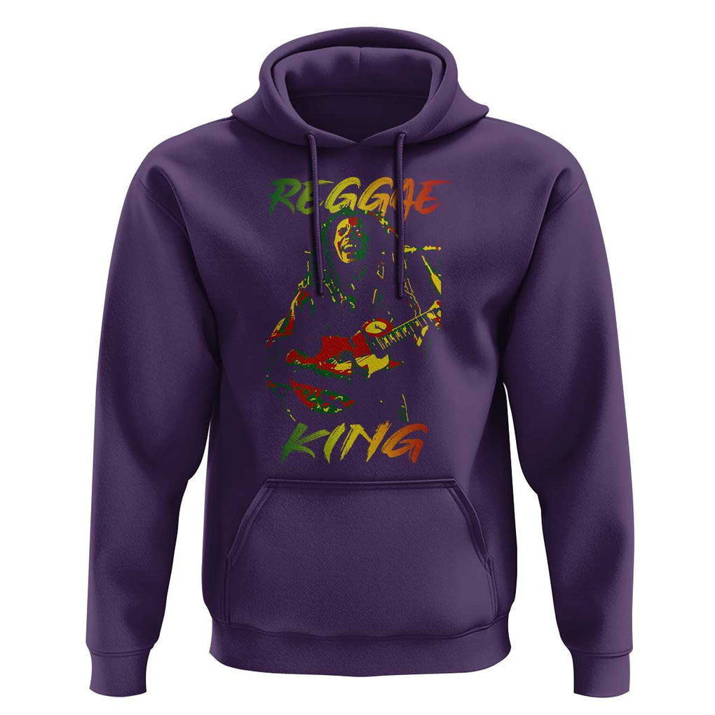 Legend Bob Hoodie Reggae King Music Rastafarian TS11 Purple Print Your Wear