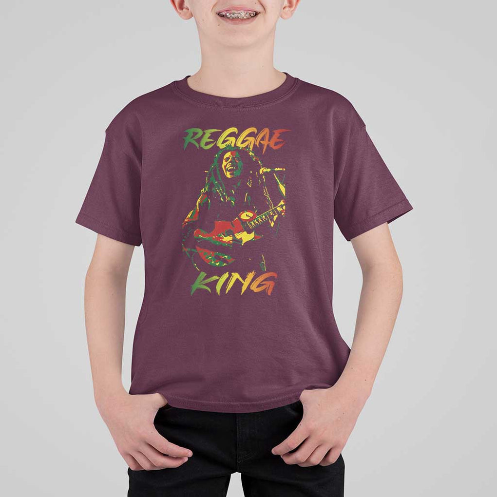 Legend Bob T Shirt For Kid Reggae King Music Rastafarian TS11 Maroon Print Your Wear