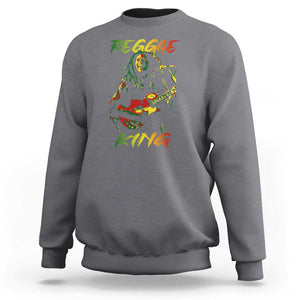 Legend Bob Sweatshirt Reggae King Music Rastafarian TS11 Charcoal Print Your Wear