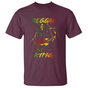 Legend Bob T Shirt Reggae King Music Rastafarian TS11 Maroon Print Your Wear