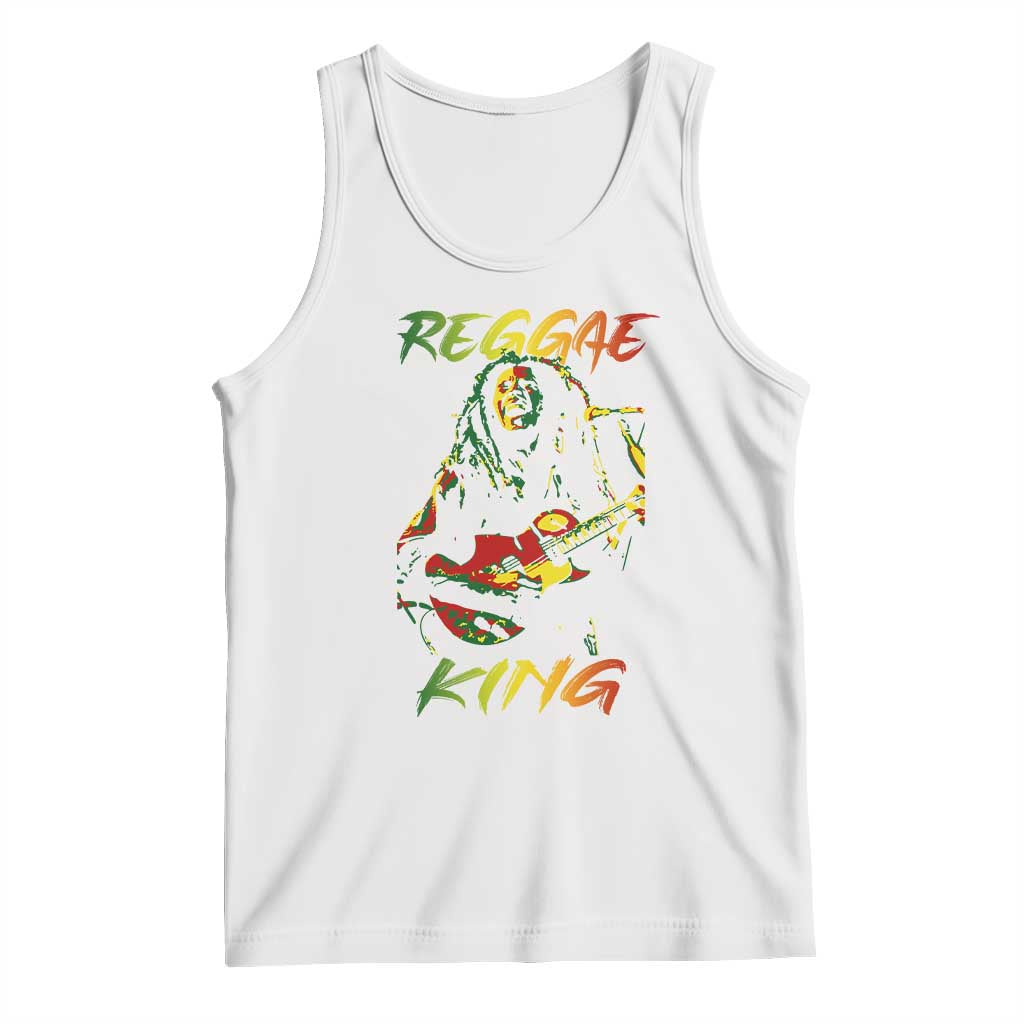 Legend Bob Tank Top Reggae King Music Rastafarian TS11 White Print Your Wear