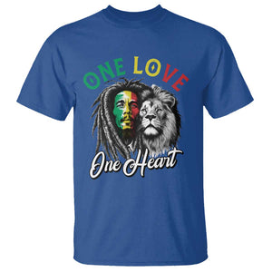 Reggae Legend T Shirt One Love One Heart Rastafarian Reggae Music Lion TS11 Royal Blue Print Your Wear