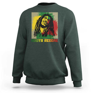 Legend Bob Sweatshirt Roots Reggae Rastafarian Music Jamaica TS11 Dark Forest Green Print Your Wear