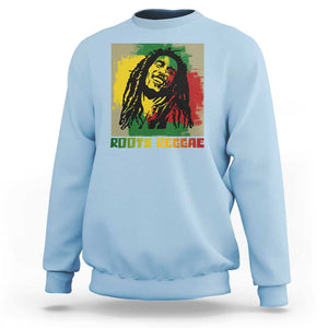 Legend Bob Sweatshirt Roots Reggae Rastafarian Music Jamaica TS11 Light Blue Print Your Wear