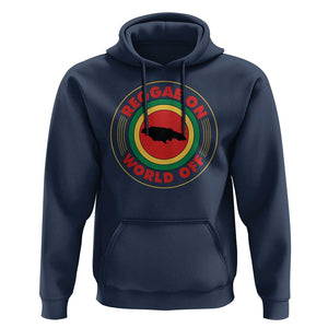 Reggae On World Off Hoodie Rasta Music Rastafarian Jamaica TS11 Navy Print Your Wear