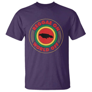 Reggae On World Off T Shirt Rasta Music Rastafarian Jamaica TS11 Purple Print Your Wear