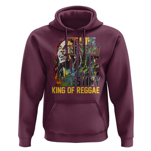 Legend Bob Hoodie One Love Heart Destiny King Of Reggae TS11 Maroon Print Your Wear