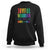 Joyful Warrior For Harris Walz Sweatshirt LGBT Rainbow Flag Star Kamala Support TS11 Black Print Your Wear