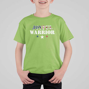 Harris Walz 2024 T Shirt For Kid Joyful Warrior American Flag Political Stars TS11 Lime Print Your Wear