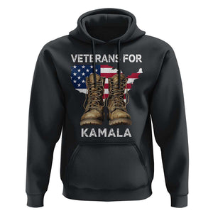 Veterans For Kamala Hoodie Harris Supporter American Flag Election 2024 TS11 Black Print Your Wear