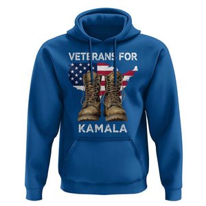 Veterans For Kamala Hoodie Harris Supporter American Flag Election 2024 TS11 Royal Blue Print Your Wear