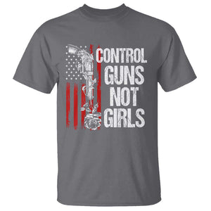 Harris Walz Feminist T Shirt Control Guns Not Girls Women's Rights Roses American Flag TS11 Charcoal Print Your Wear