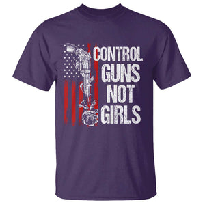 Harris Walz Feminist T Shirt Control Guns Not Girls Women's Rights Roses American Flag TS11 Purple Print Your Wear