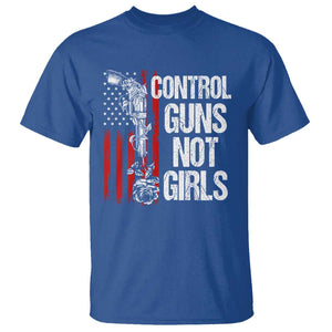 Harris Walz Feminist T Shirt Control Guns Not Girls Women's Rights Roses American Flag TS11 Royal Blue Print Your Wear