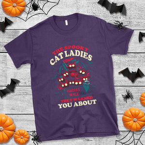 Harris Walz Halloween T Shirt The Spooky Cat Ladies They Warned You About Devil Cats TS11 Purple Print Your Wear