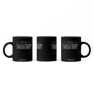 Freedom Never Dies Charlie Kirk Coffee Mug Vintage American Flag TS11 Print Your Wear