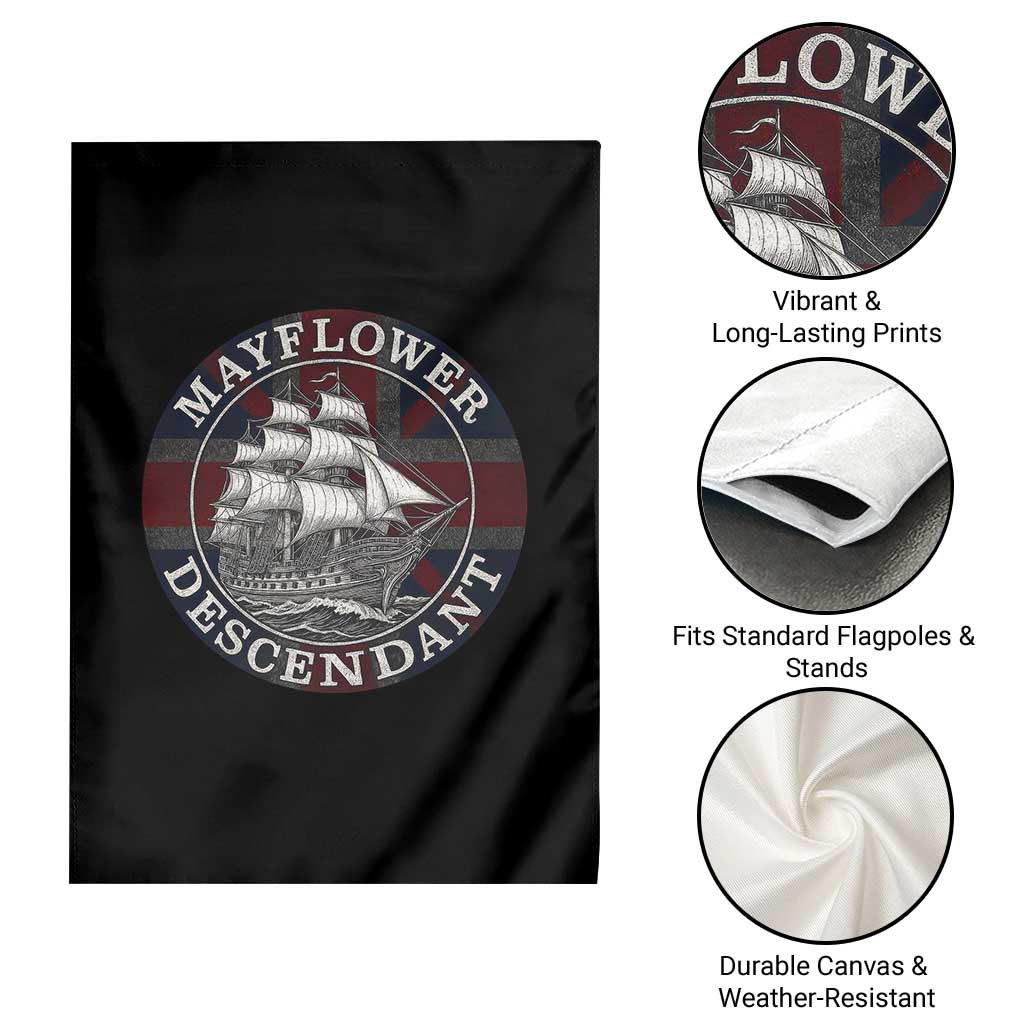 Mayflower Descendant Garden Flag Pilgrim Fathers Thanksgiving History TS11 Print Your Wear