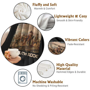 Plymouth Rock Throw Blanket Mayflower Pilgrims Thanksgiving History TS11 Print Your Wear